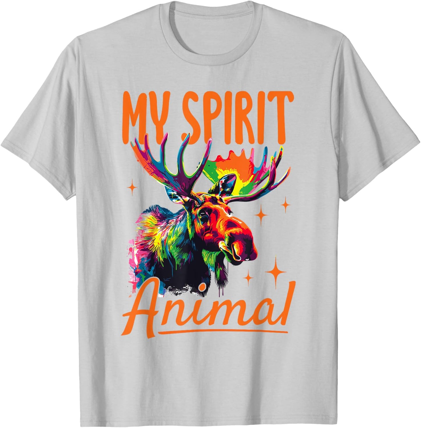 Funny Moose Animal my spirit animal T-Shirt - T-Shirt | Ash