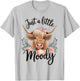 Cow Just A Little Moody T-Shirt - T-Shirt | Ash