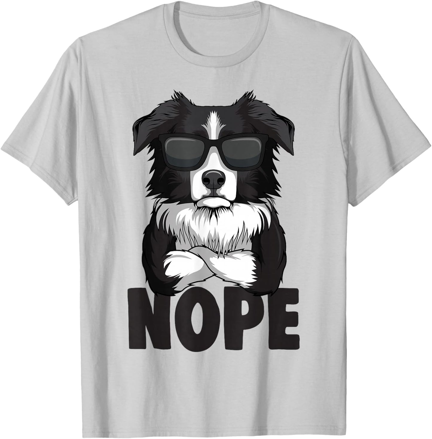 Border Collie Dog Female Men's , White T-Shirt - T-Shirt | Ash