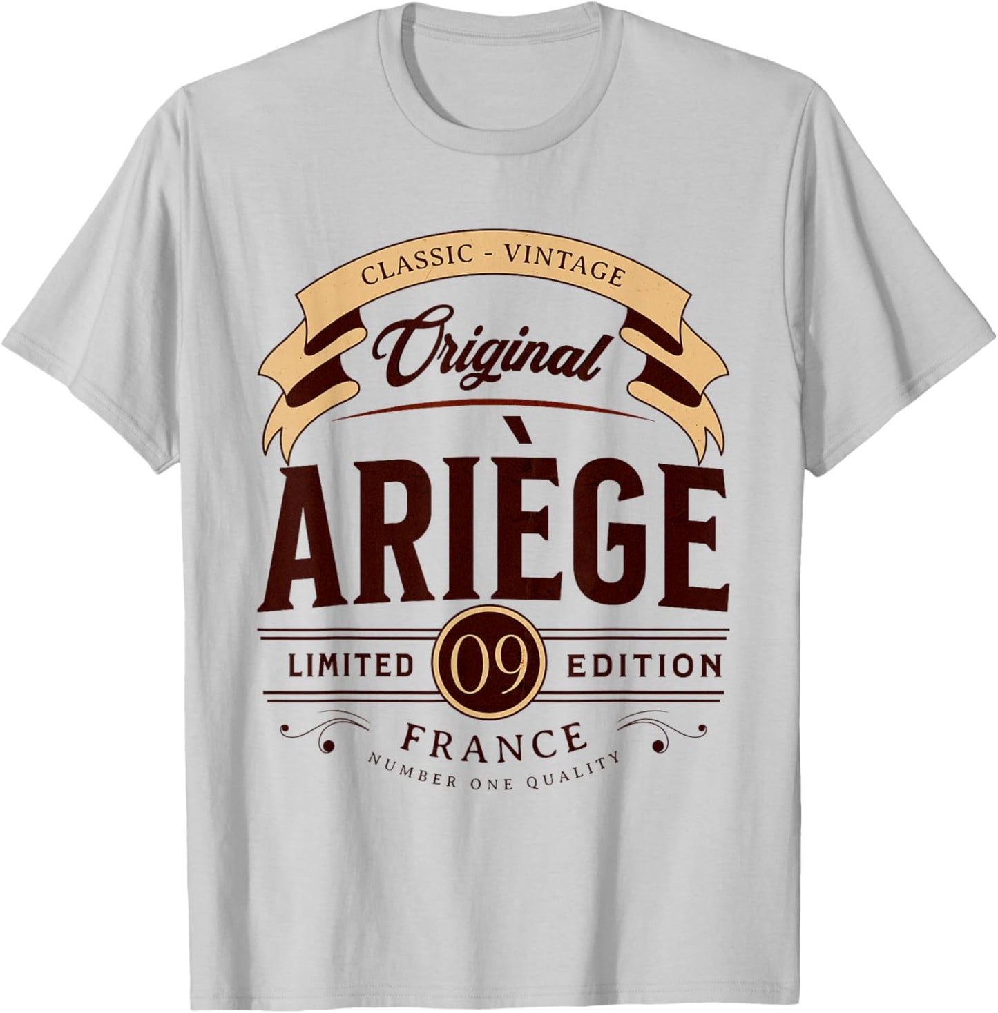 Vintage Ariège Department France , grey, S T-Shirt - T-Shirt | Ash