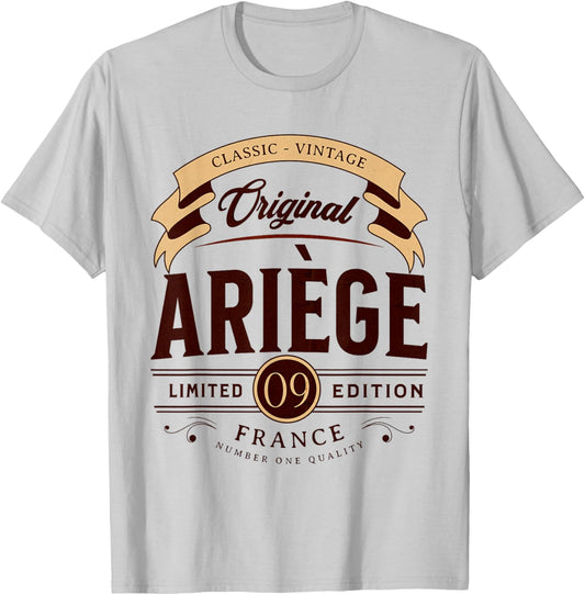 Vintage Ariège Department France , grey, S T-Shirt - T-Shirt | Ash