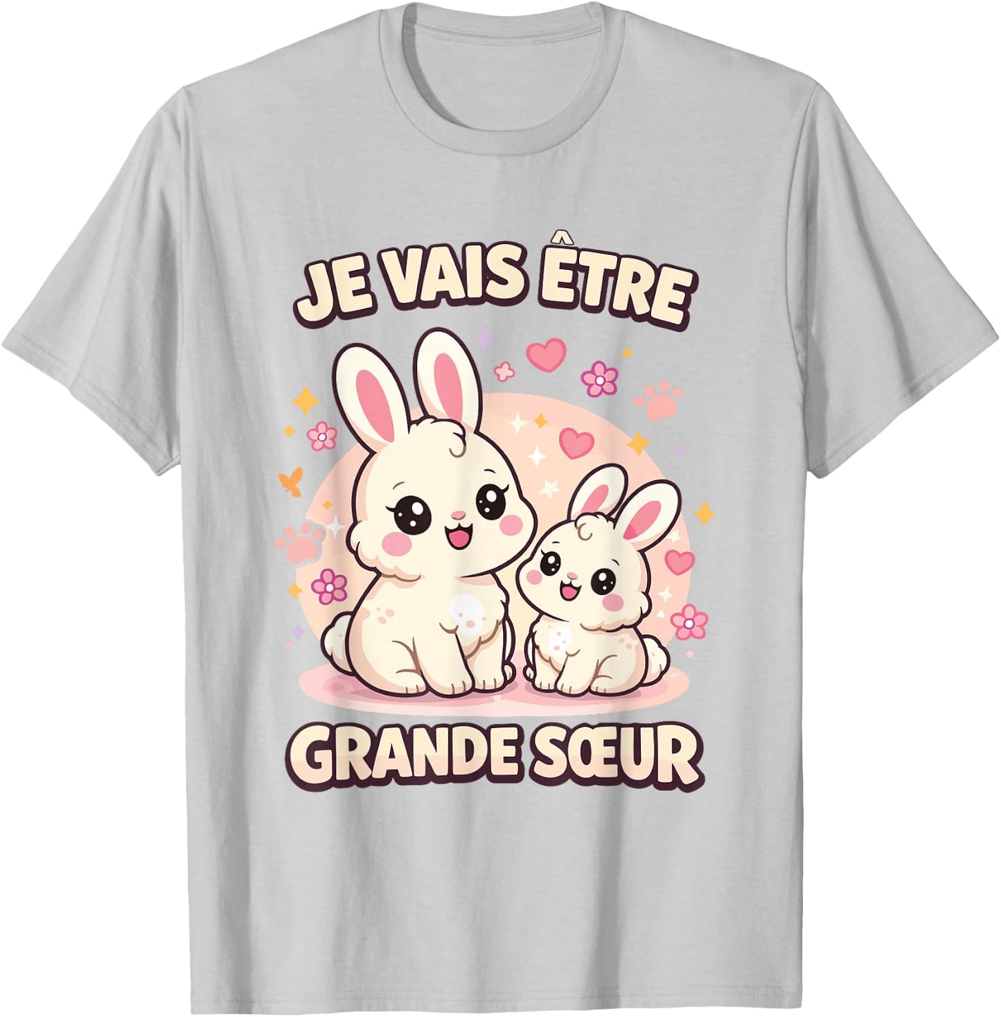 Je Vais Être Grande Sœur Lapin Cadeau Annonce Grossesse T-Shirt - T-Shirt | Ash