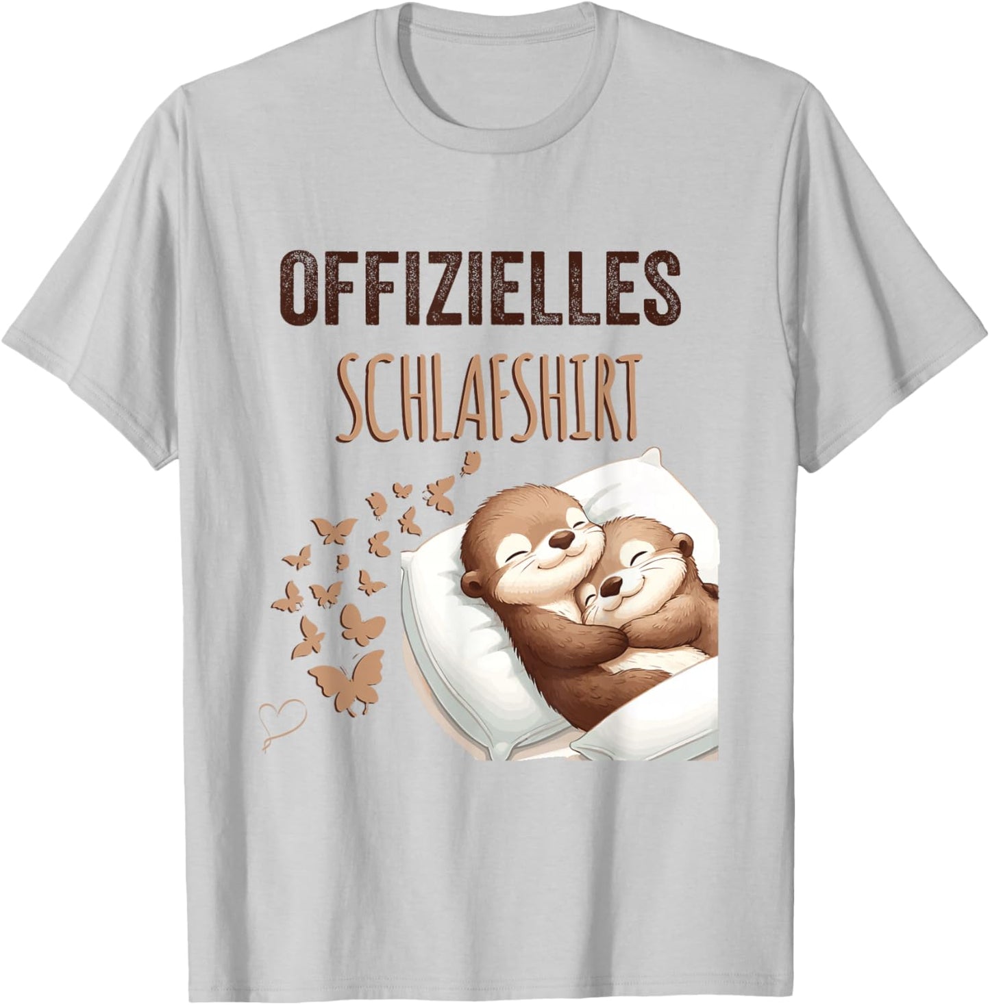 Official Sleep Shirt | Sea Otter Pyjamas Otter , White T-Shirt - T-Shirt | Ash
