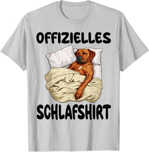 Rhodesian Ridgeback Dog Official Sleep Shirt Nightdress , White T-Shirt - T-Shirt | Ash