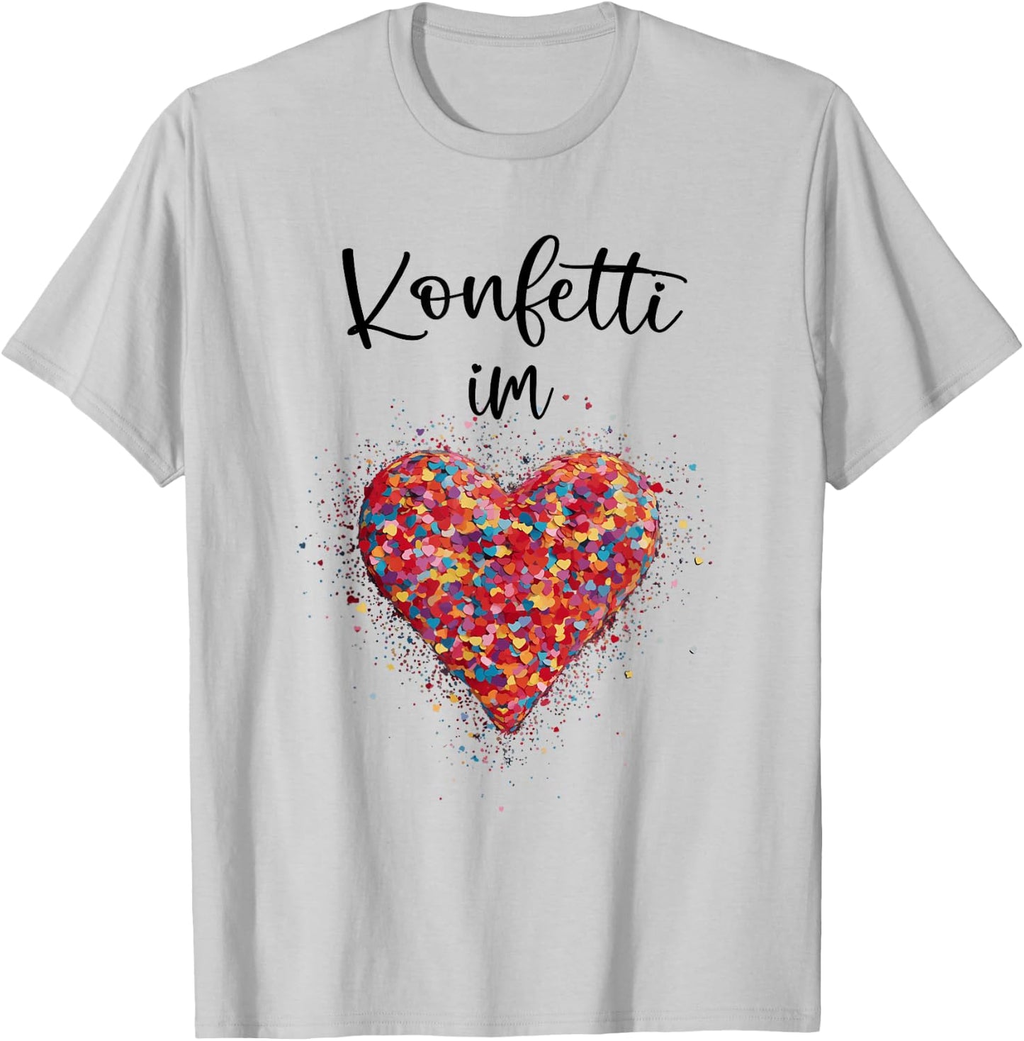 Confetti in the Heart - Kölle Alaaf Red White Carnival Fashing , White T-Shirt - T-Shirt | Ash