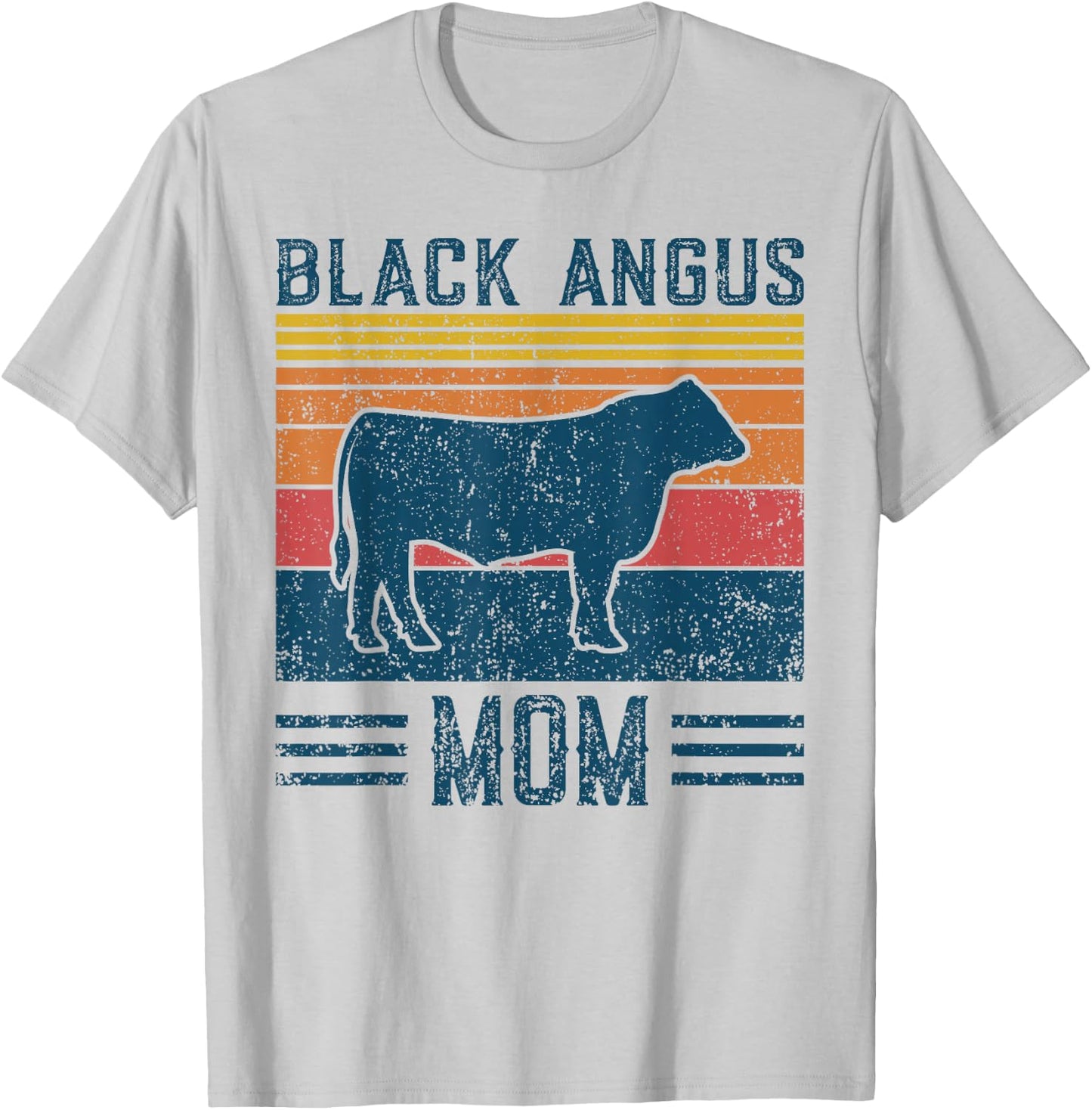 Best Cow Mom Women - Vintage Cattle Black Angus T-Shirt - T-Shirt | Ash