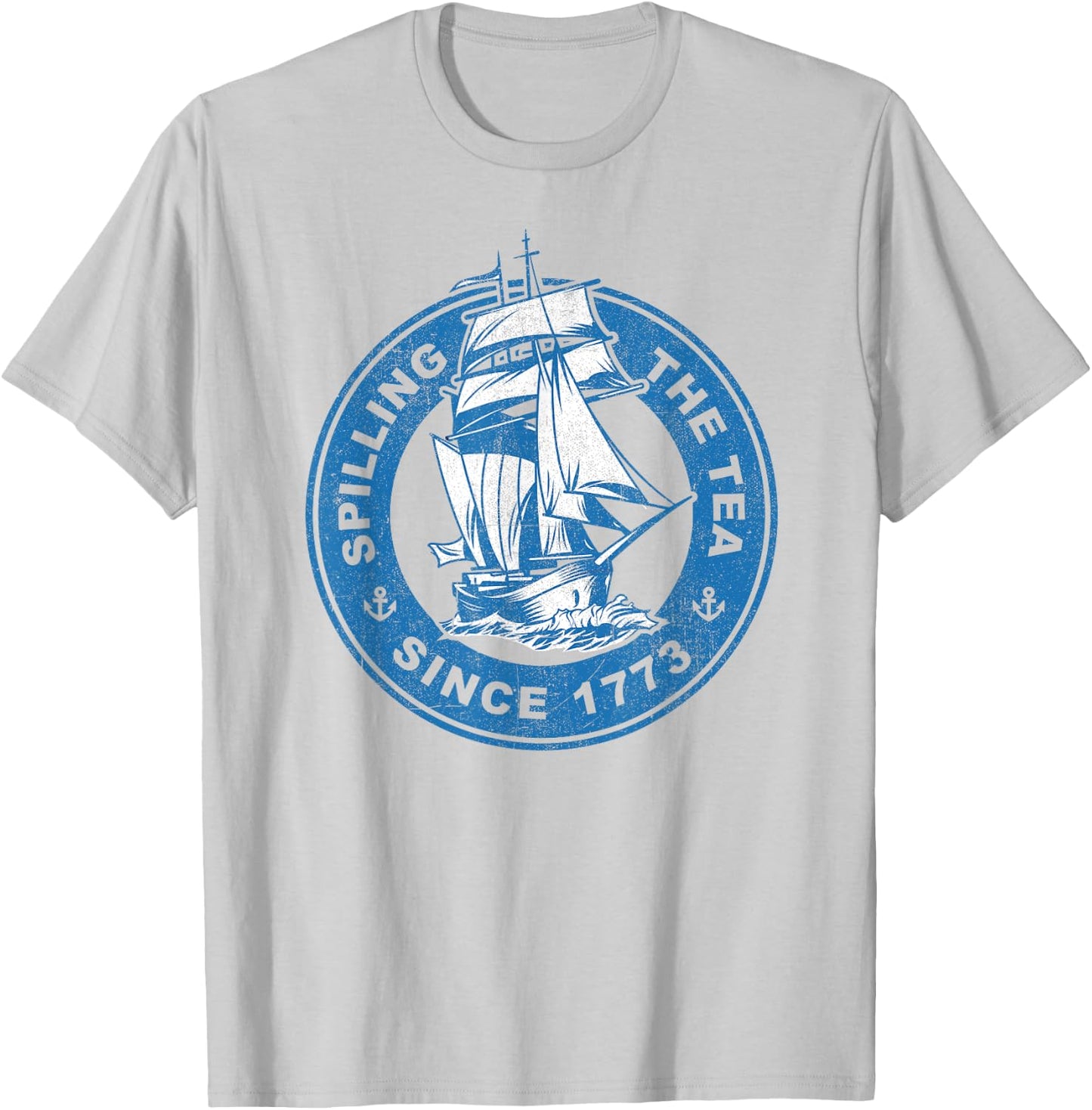 Spilling The Tea Since 1773 Funny US History Teacher Boston T-Shirt - T-Shirt | Ash
