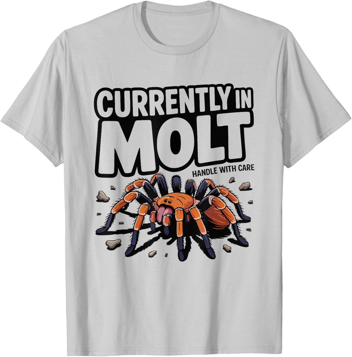 Tarantula Keeper Molting Humor Spider Skins Graphic Molt T-Shirt - T-Shirt | Ash