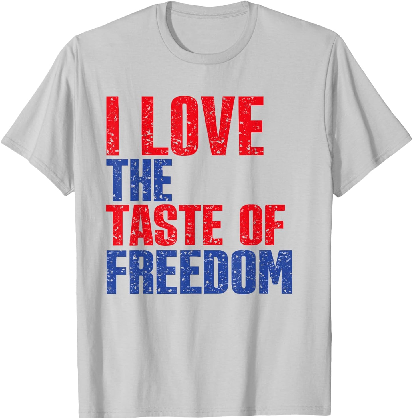 I Love The Taste of Freedom Couples Matching 4th of July T-Shirt - T-Shirt | Ash