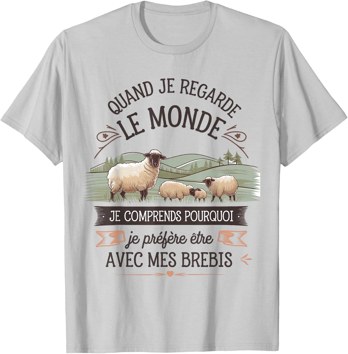 Funny Sheep | Funny Quote Shepherd Herd Sheep , white, S T-Shirt - T-Shirt | Ash
