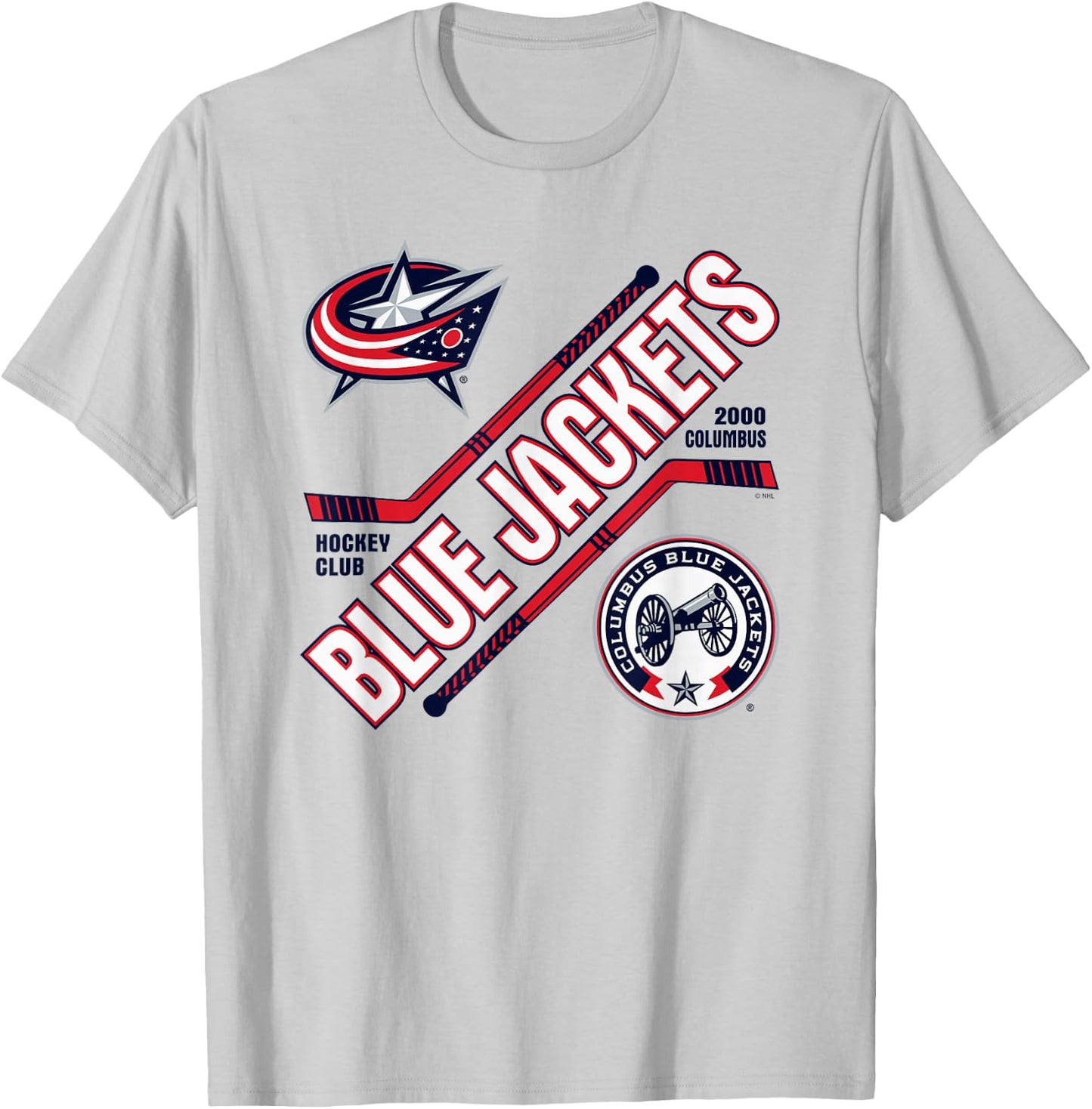 Columbus Blue Jackets Force Gray Officially Licensed T-Shirt - T-Shirt | Ash