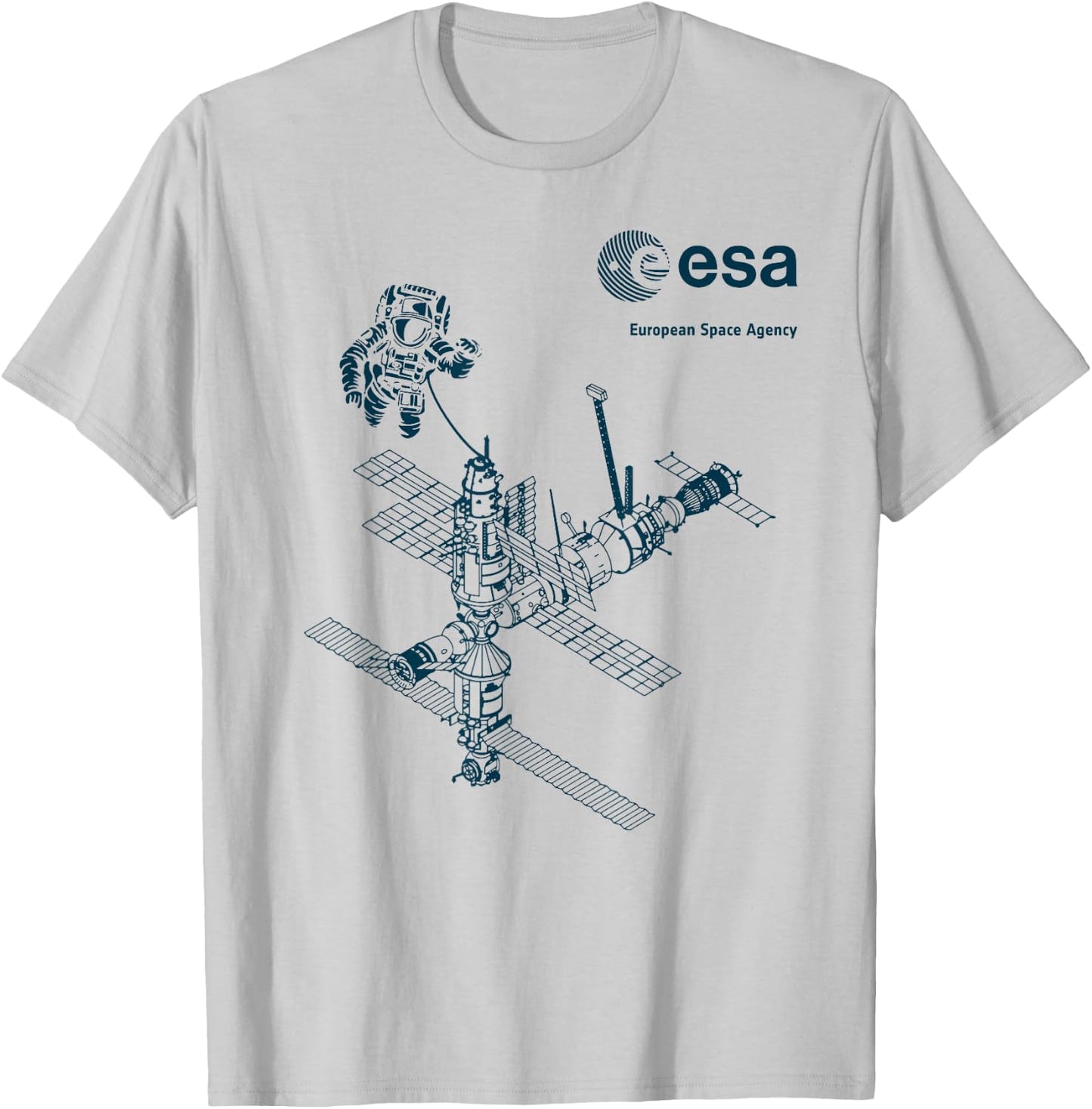 ESA ISS Internationale Raumstation Astronaut Blau ESA ISS Internationale Raumstation Astronaut T-Shirt - T-Shirt | Ash