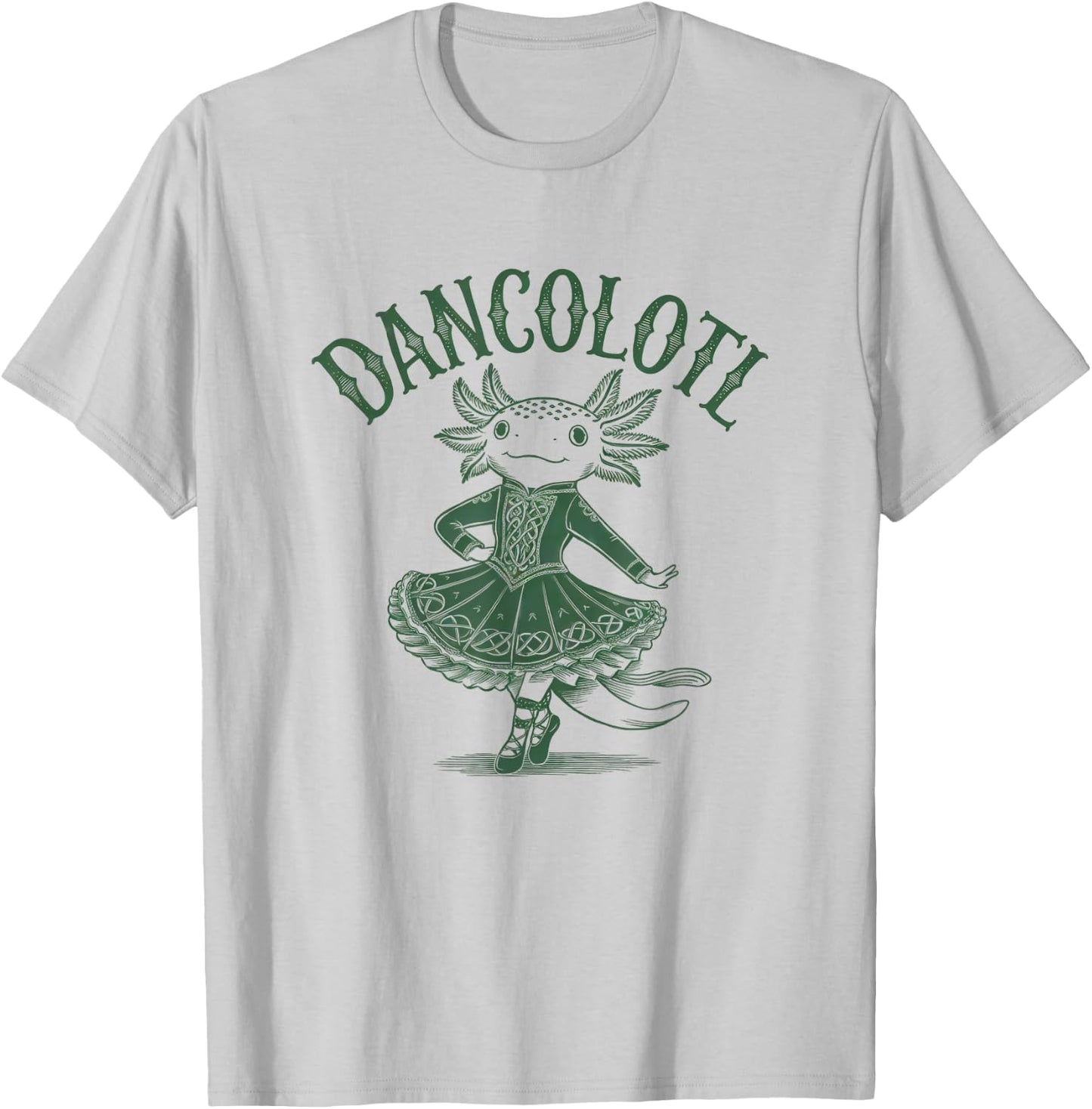 Cute Irish Dancolotl T-Shirt - T-Shirt | Ash
