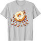 Cute Ants Carrying Giant Donut Funny Foodie Graphic T-Shirt - T-Shirt | Ash