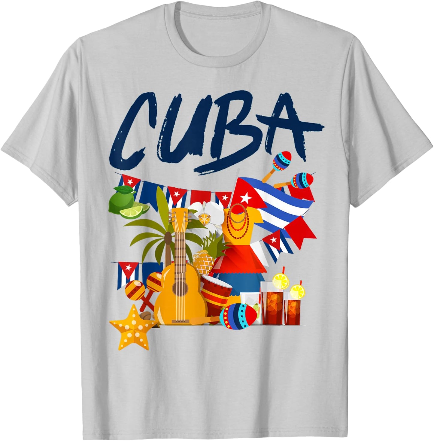 Kubanische Flagge Outfit Ideen für Kinder & Hispanic Kuba Flagge T-Shirt - T-Shirt | Ash