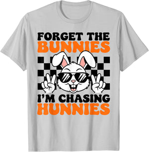 Easter Forget The Bunnies I'm Chasing Hunnies Toddler Boys T-Shirt - T-Shirt | Ash