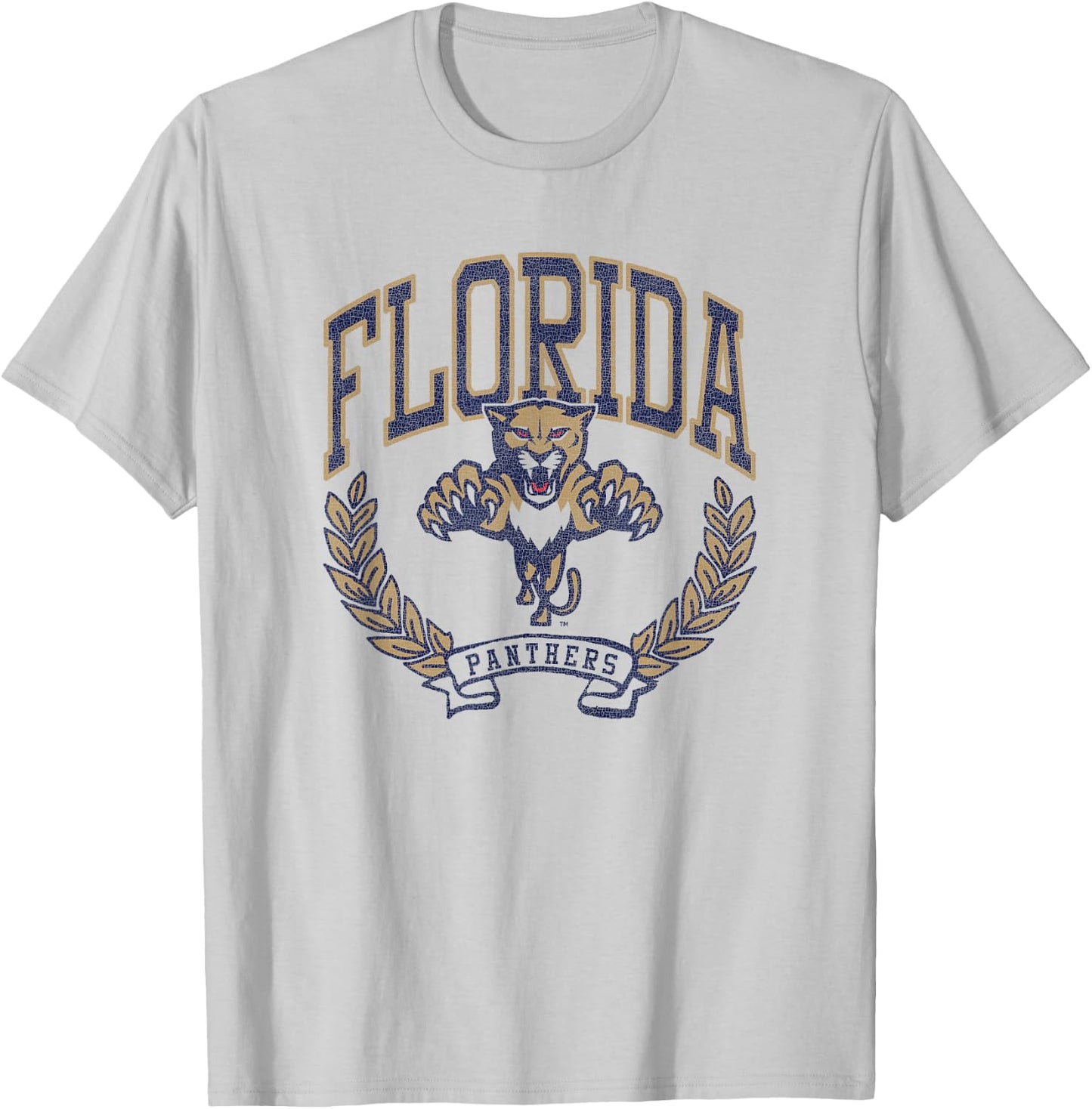 Florida Panthers Vintage Victory White Officially Licensed T-Shirt - T-Shirt | Ash