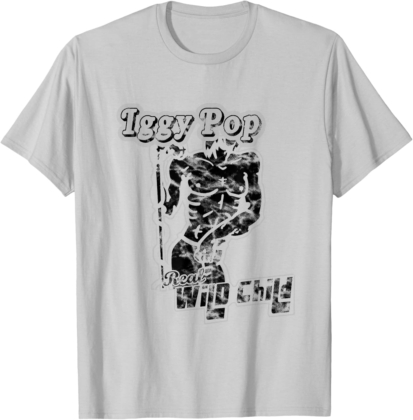 Iggy Pop Real Wild Child Officially Licensed T-Shirt - T-Shirt | Ash