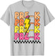 Pre-K Lightning Bolt Pencil Retro Teacher Boys Girls T-Shirt - T-Shirt | Ash