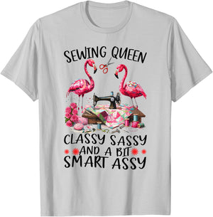 Sewing Queen Classy Sassy And A Bit Smart Assy Women Sewing T-Shirt - T-Shirt | Ash