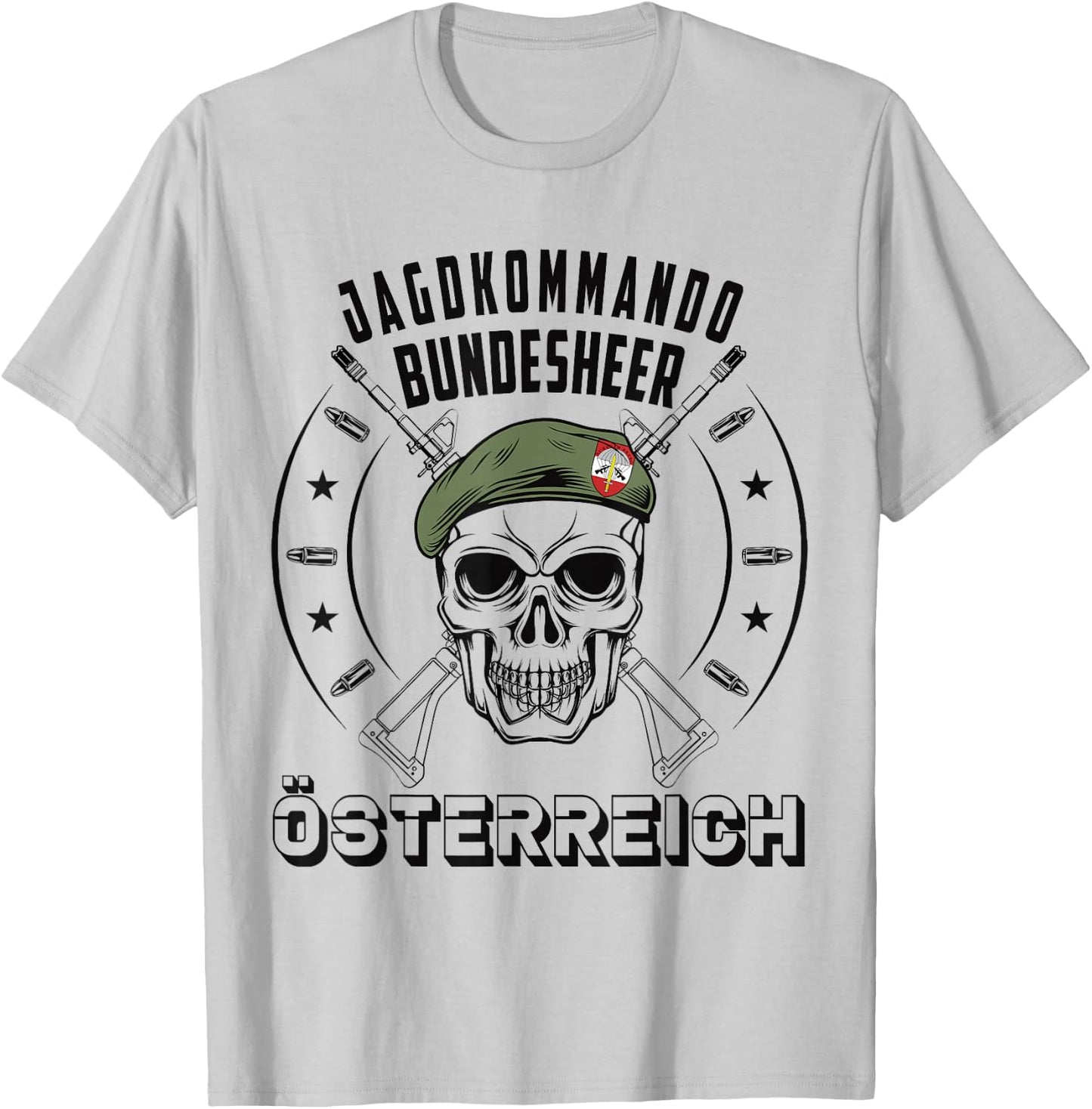 Österreichische Spezialkraft Jagdkommando Österreich Militär T-Shirt - T-Shirt | Ash