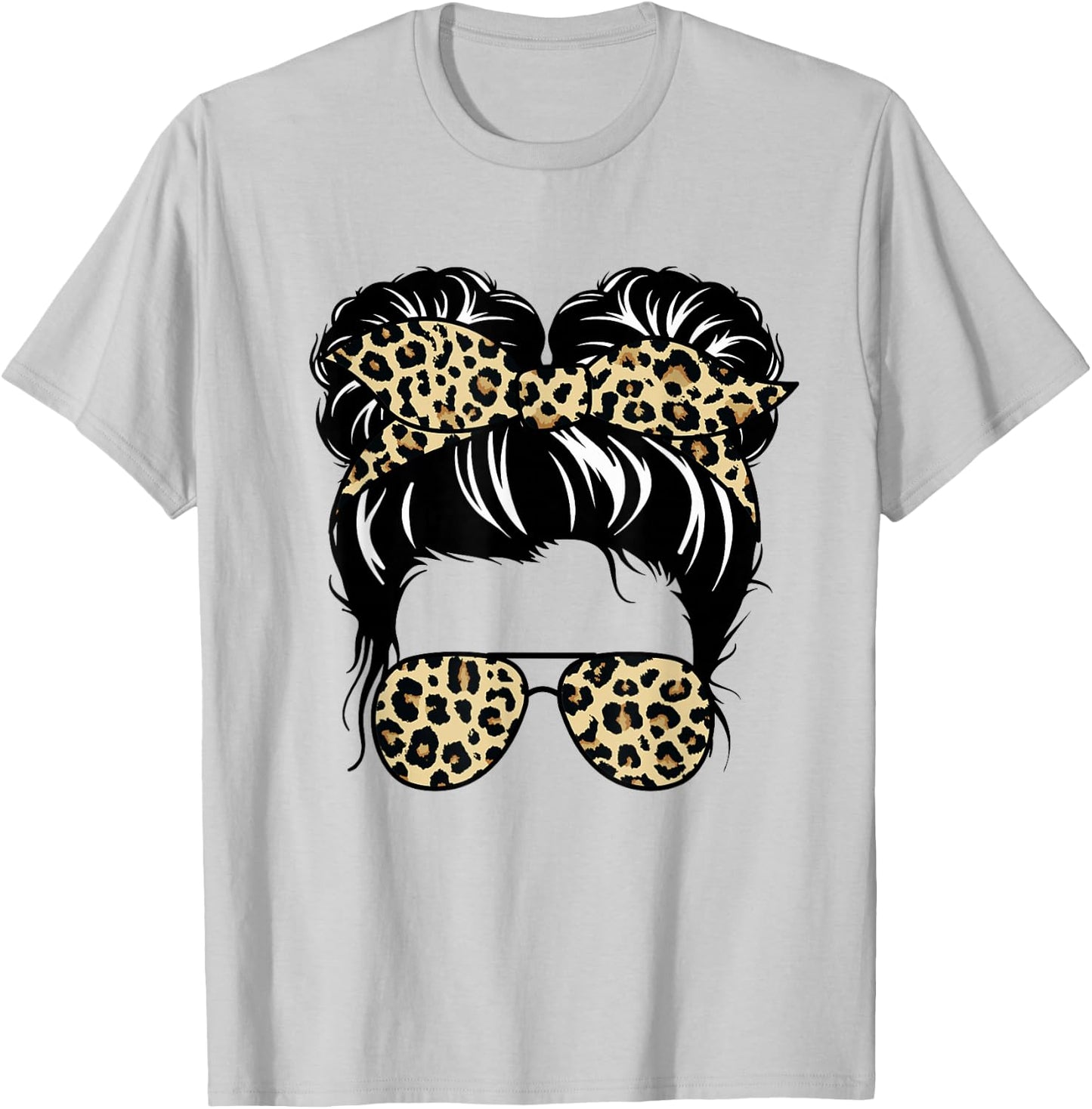 Mom Life Kidlife Mama und Tochter Leopard Passende Outfits T-Shirt - T-Shirt | Ash