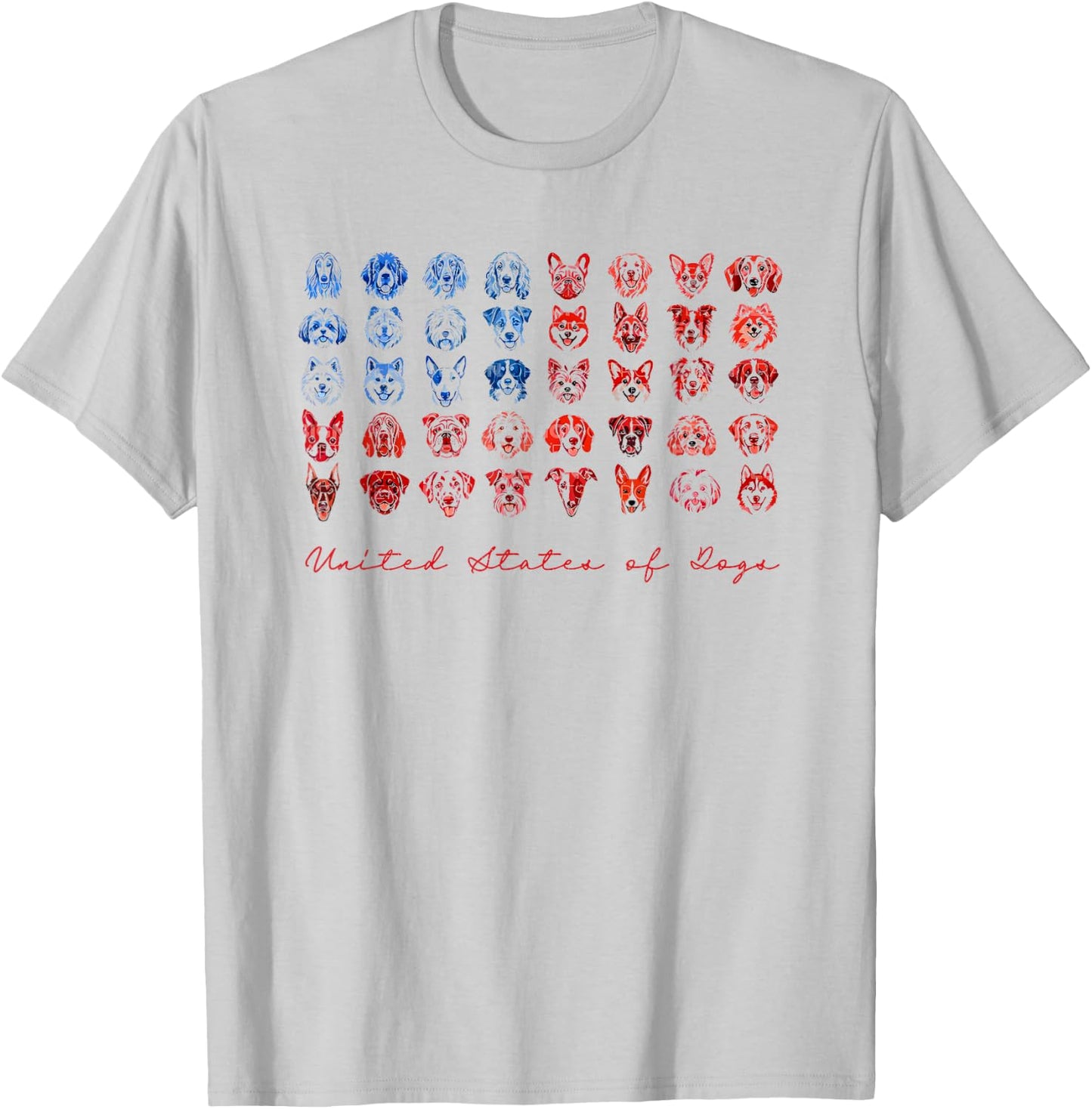 United States of Dogs T-Shirt - T-Shirt | Ash