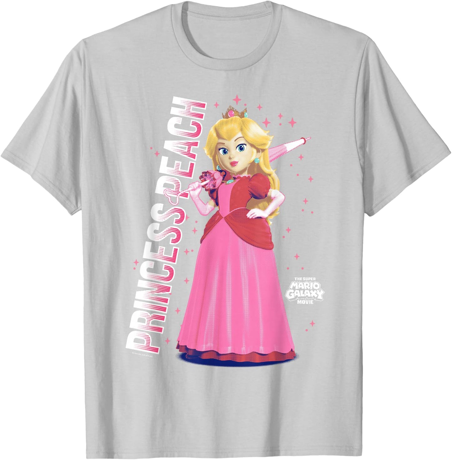 The Super Mario Galaxy Movie Galatic Princess Peach T-Shirt - T-Shirt | Ash