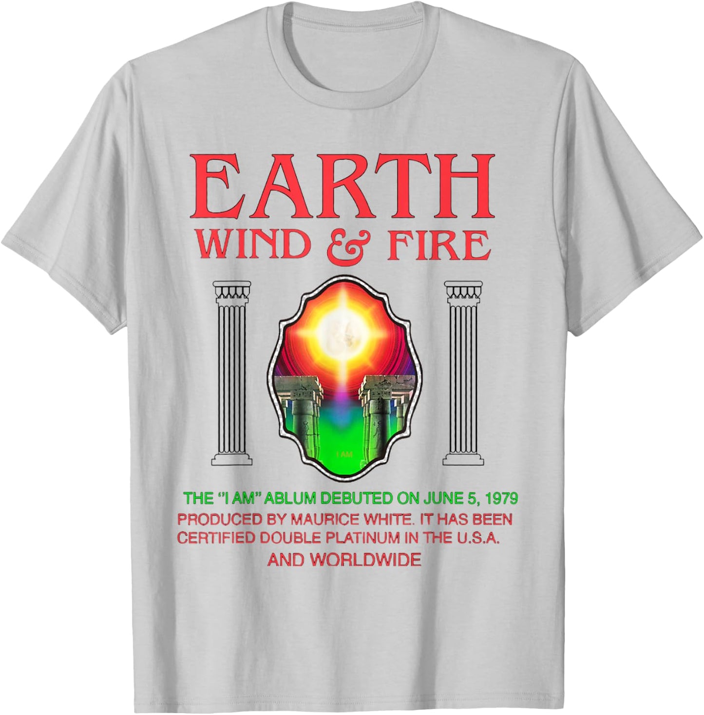 Earth, Wind & Fire I Am Pillars T-Shirt - T-Shirt | Ash