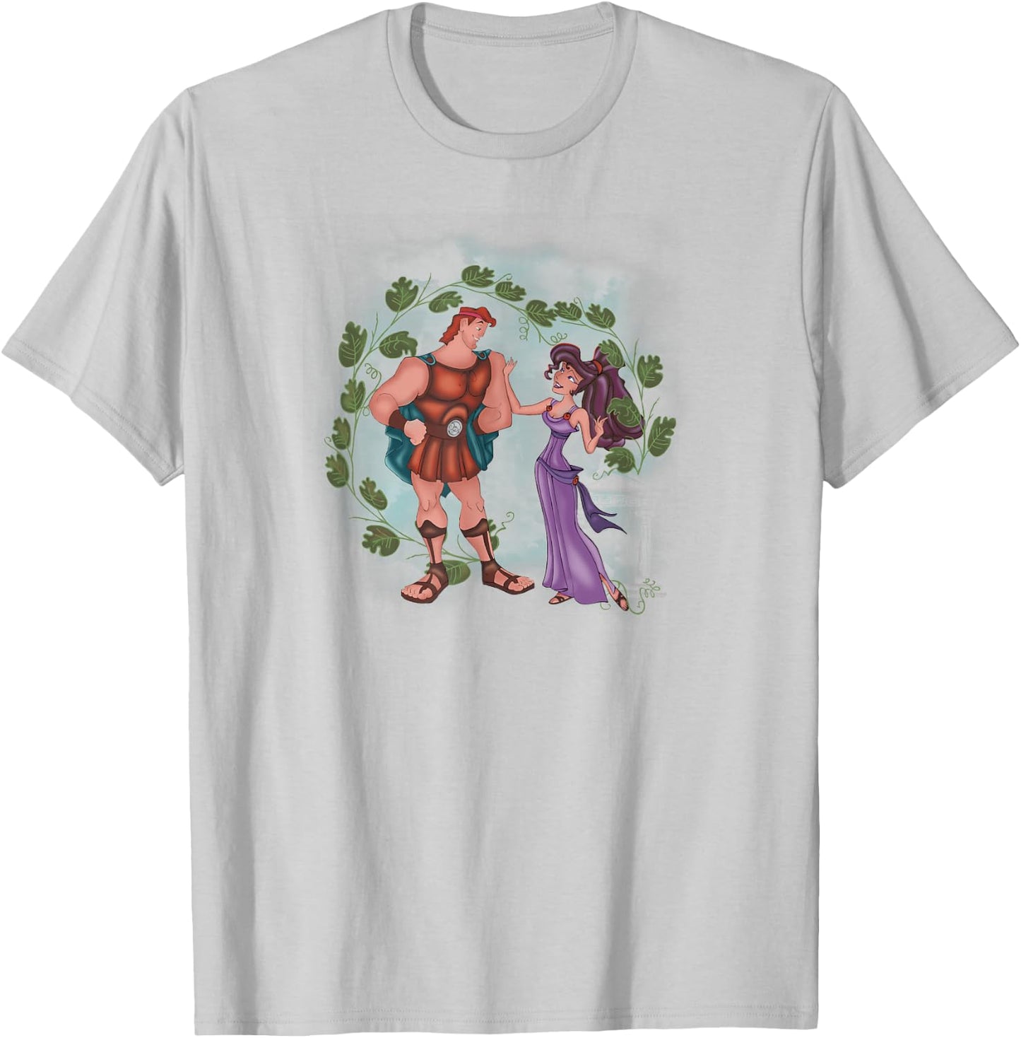 Disney Hercules Meg And Herc Fine Art Pose T-Shirt - T-Shirt | Ash