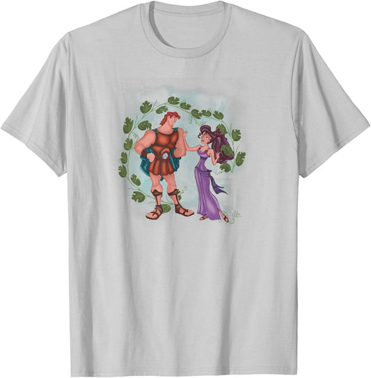 Disney Hercules Meg And Herc Fine Art Pose T-Shirt - T-Shirt | Ash