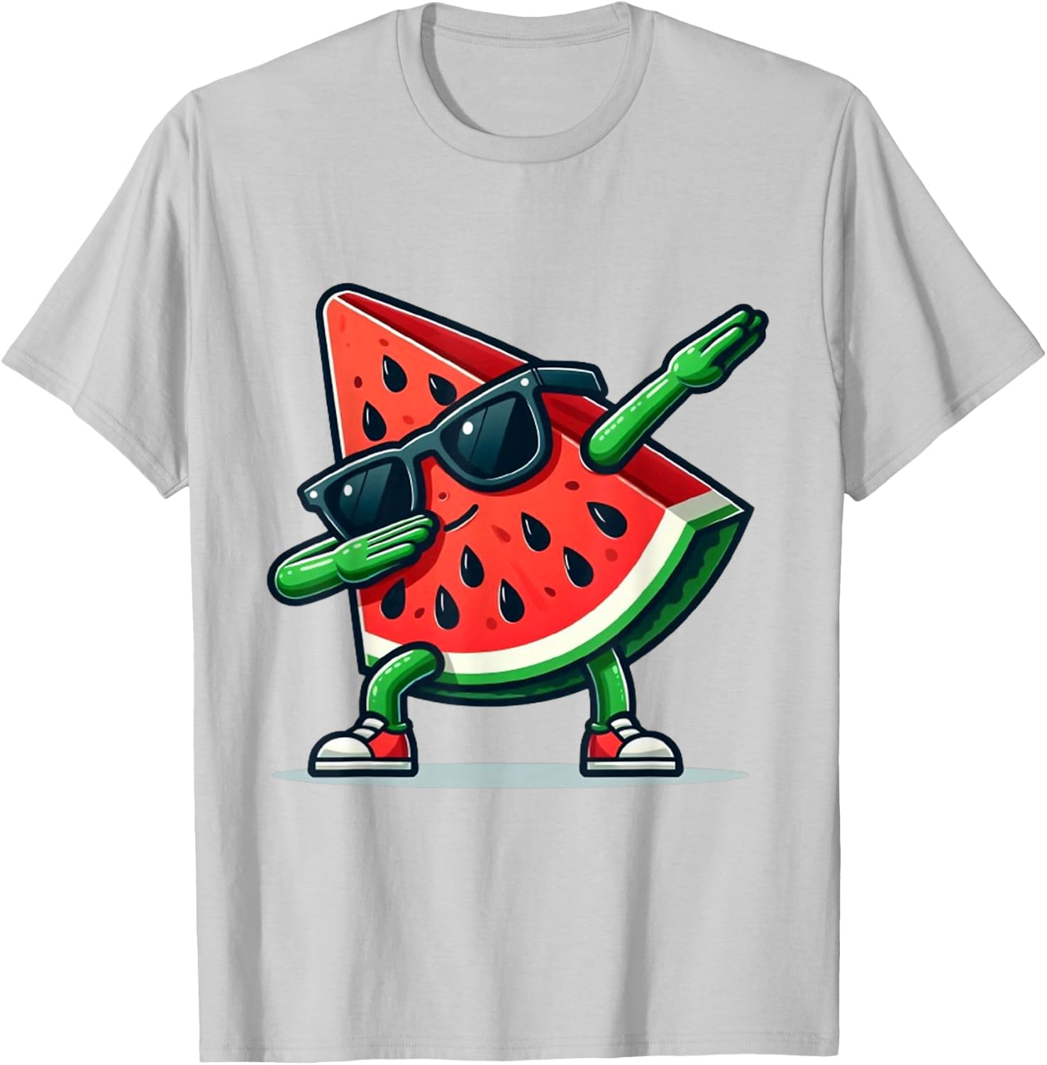 Funny Watermelon Sunglasses, white, S T-Shirt - T-Shirt | Ash