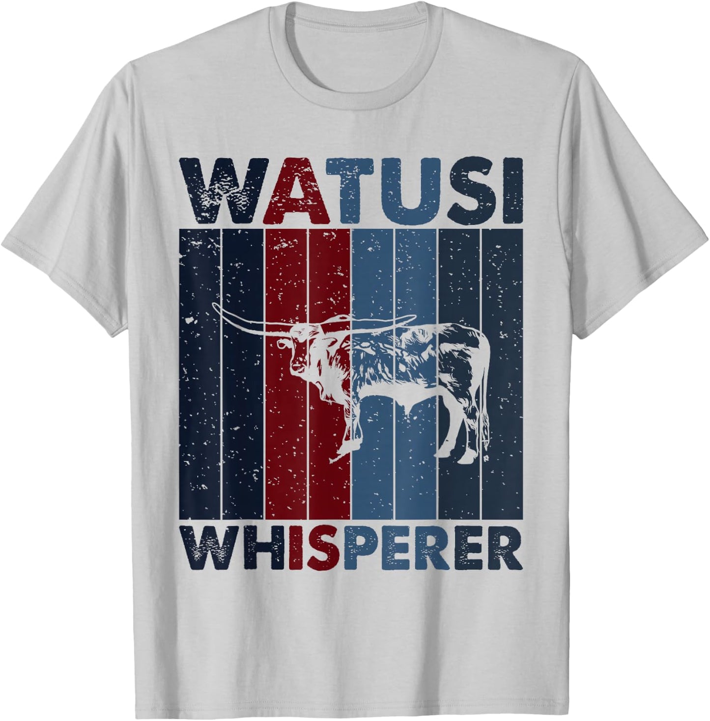 Cattle Dad Mom Cow Whisperer - Farmer Breeder Watusi T-Shirt - T-Shirt | Ash