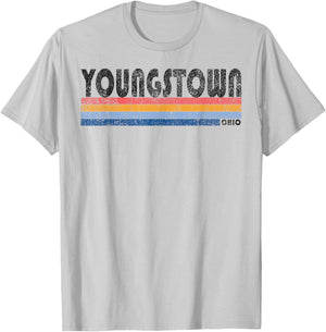 Vintage 1980s Style Youngstown Ohio T-Shirt - T-Shirt | Ash