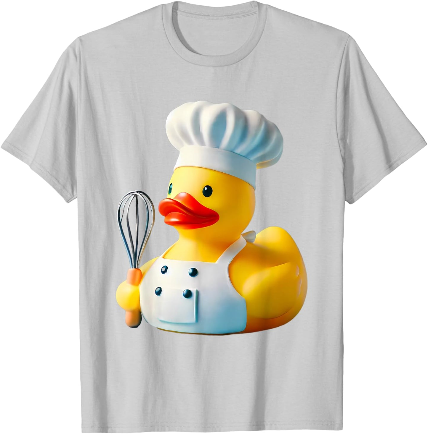 Chef Rubber Duck Cook Ducky Duckie T-Shirt - T-Shirt | Ash