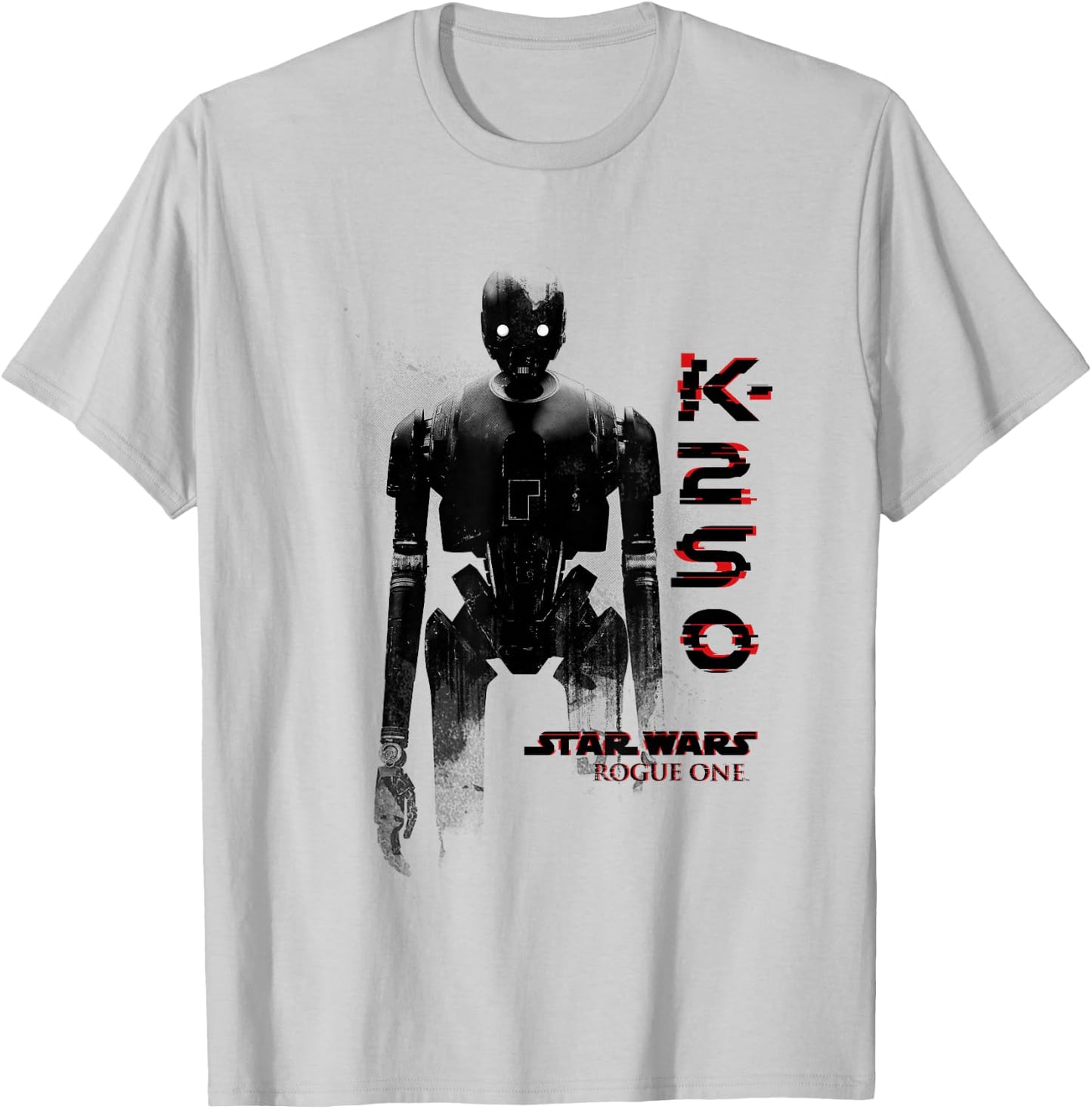 Star Wars Rogue One Iconic K-2SO Distressed Chest Portrait T-Shirt - T-Shirt | Ash