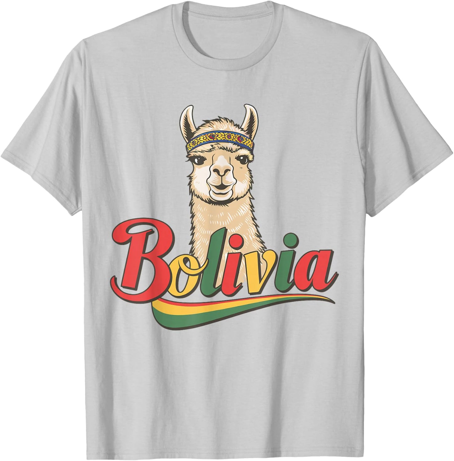 Bolivia Alpaca Loves Bolivian Llama Travel Enthusiasts Retro T-Shirt - T-Shirt | Ash
