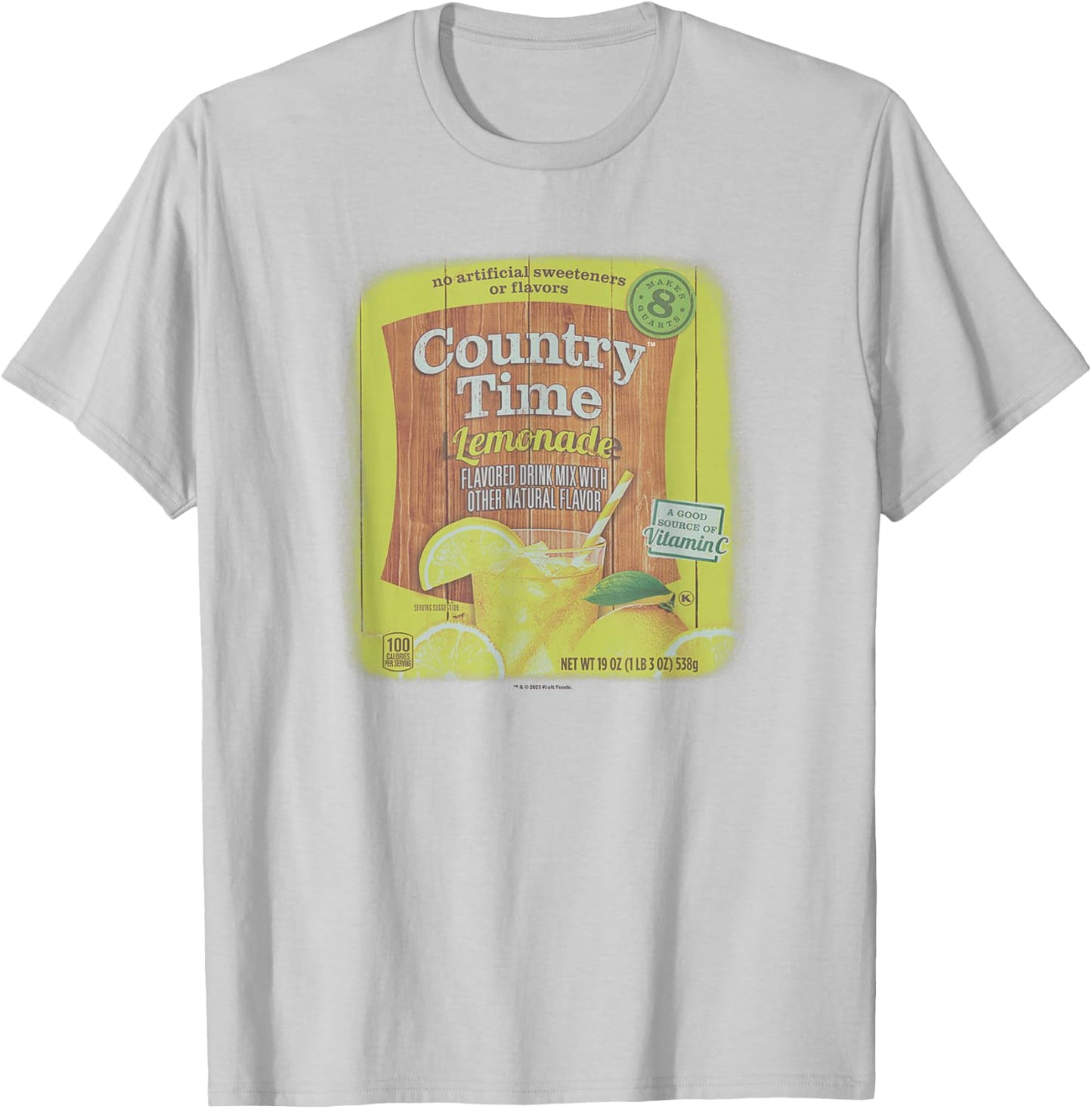Country Time Lemonade No Artificial Sweeteners Retro Logo T-Shirt - T-Shirt | Ash