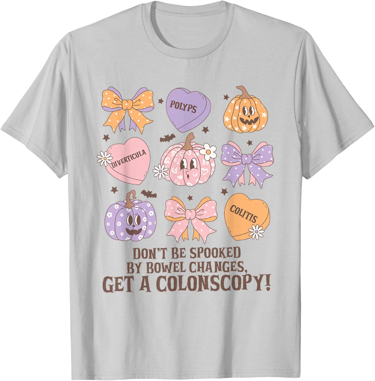 GI Nurse Halloween Get A Colonscopy Gastroenterology Pumpkin T-Shirt - T-Shirt | Ash