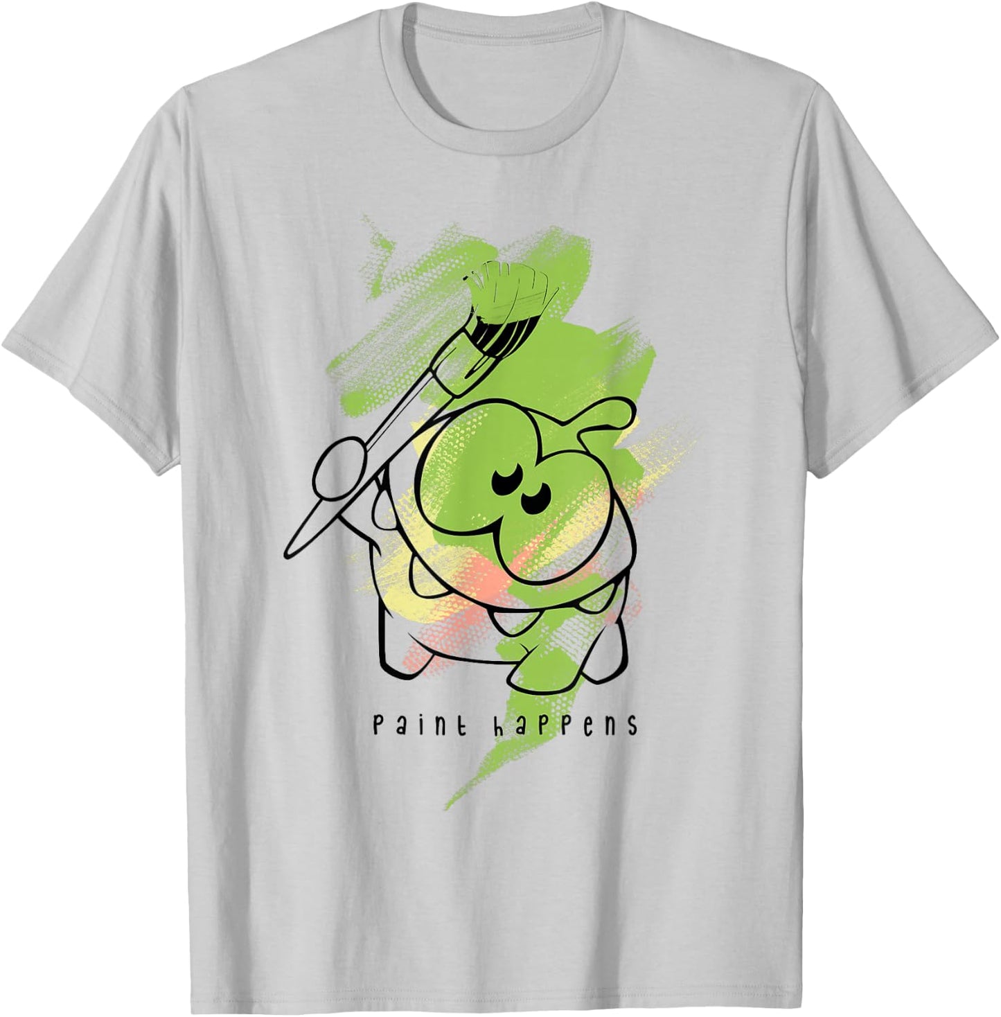 Cut the Rope: Om Nom Juxtapose Painter T-Shirt - T-Shirt | Ash