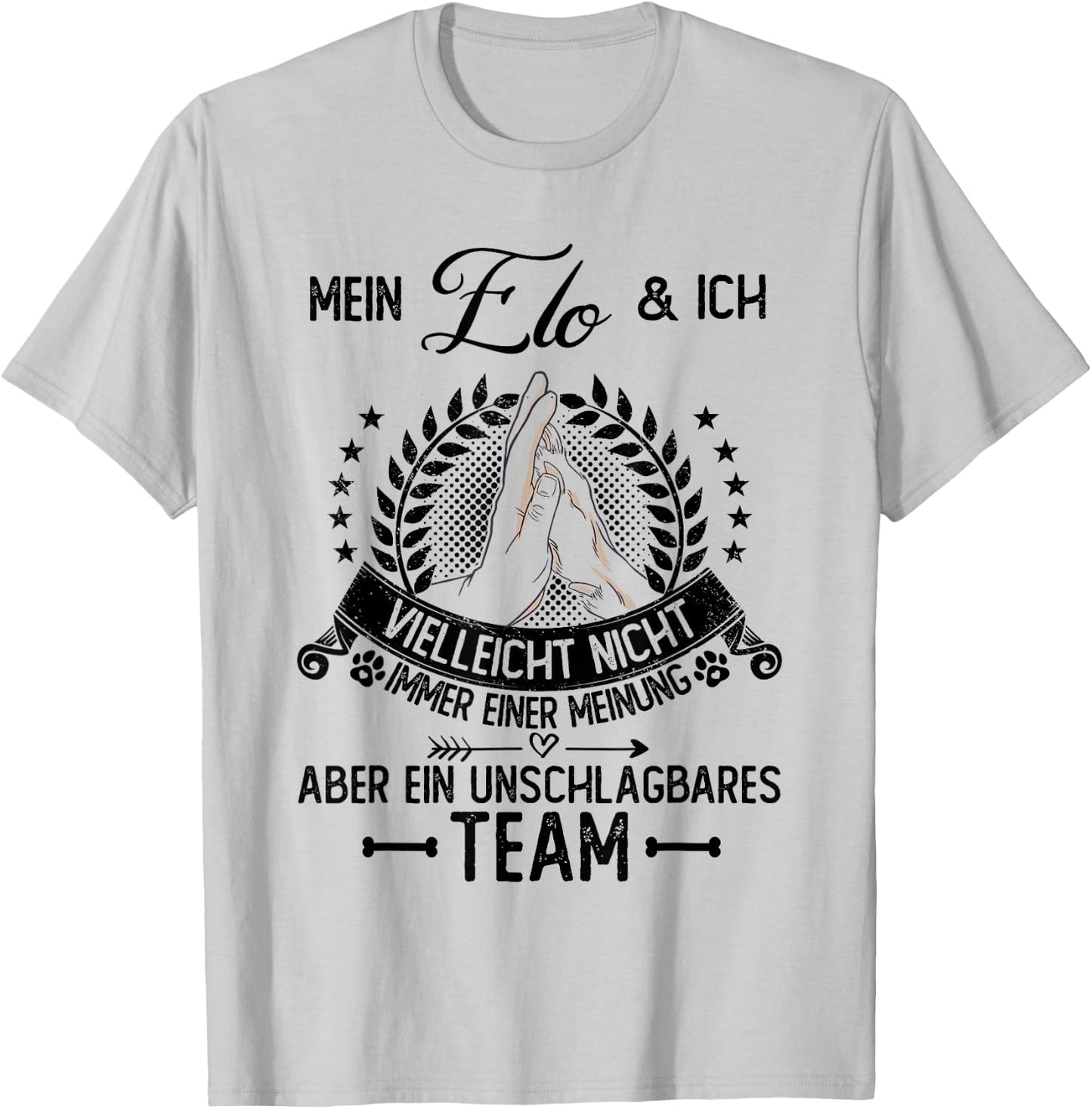 Elo Geschenke & Gassi Outfit | nicht immer einer Meinung | Hund & Hunde , Weiß, S, , Kurzarm, Klassisch, Polyester 100%, Cartoon, Weihnachten, Geburtstag, Hunde, Komfort T-Shirt - T-Shirt | Ash