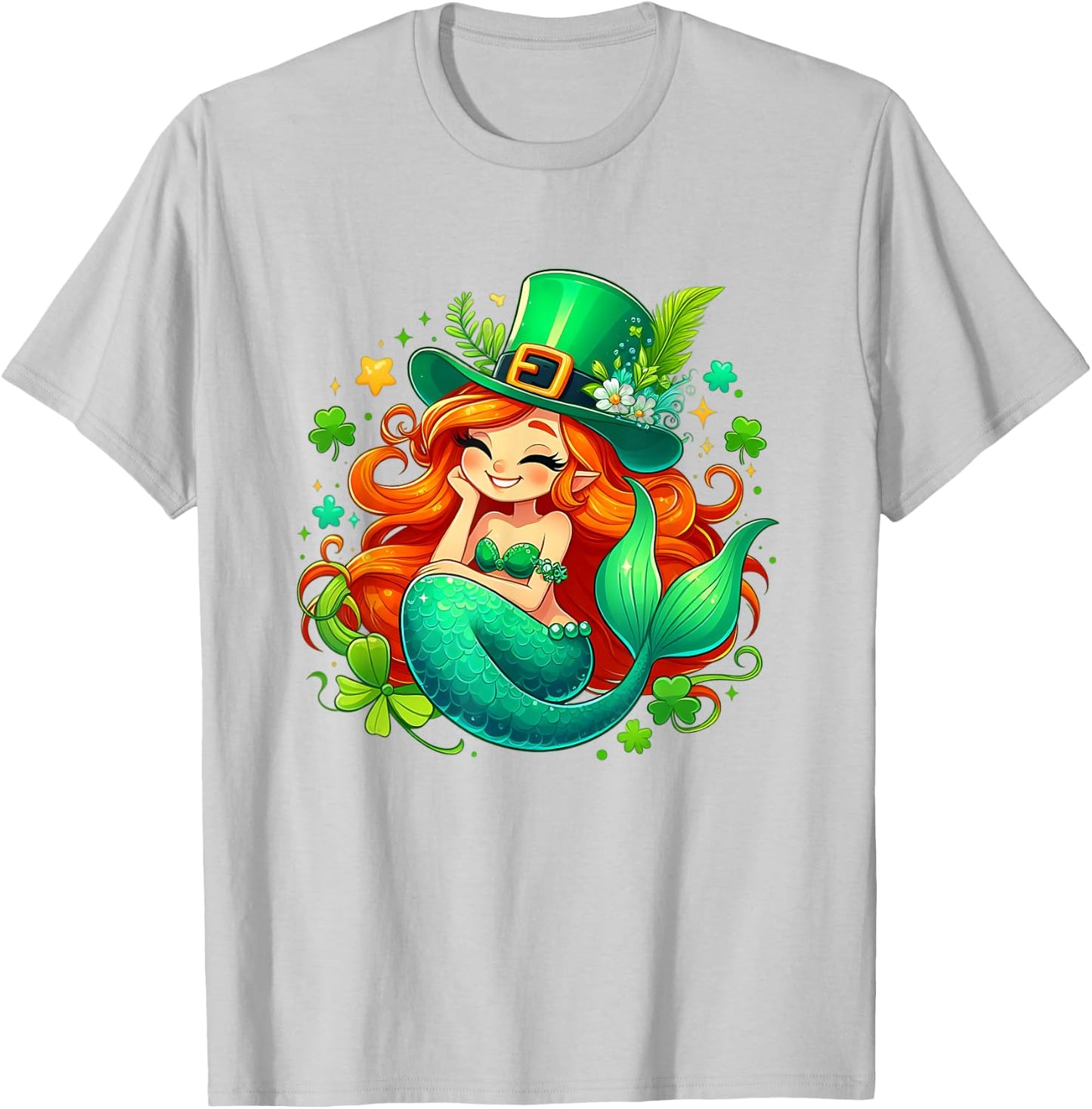 St. Patrick's Mermaid T-Shirt - T-Shirt | Ash