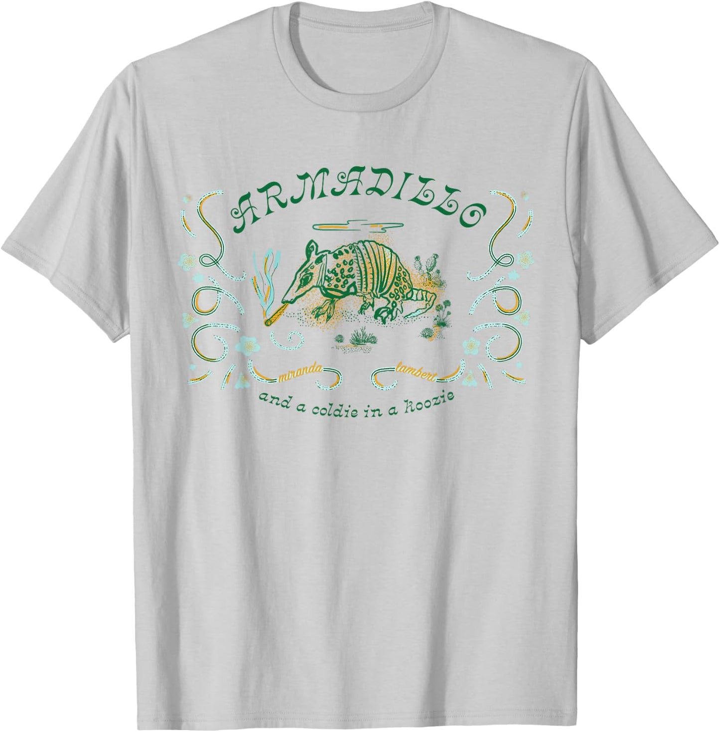 Miranda Lambert Armadillo Postcards from Texas T-Shirt - T-Shirt | Ash