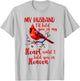 Husband Memorial Cardinal Husband I'll Hold You In My Heart T-Shirt - T-Shirt | Ash