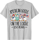 America 250th Anniversary USA Funny Patriotic Goose 4th July T-Shirt - T-Shirt | Ash