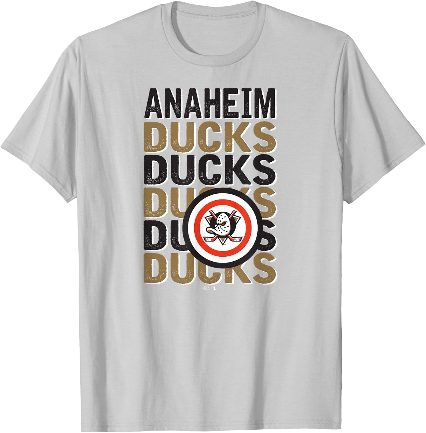 Anaheim Ducks Repeat Orange Officially Licensed T-Shirt - T-Shirt | Ash