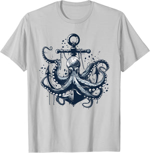 Cute Octopus Art I Kids Octopus T-Shirt - T-Shirt | Ash