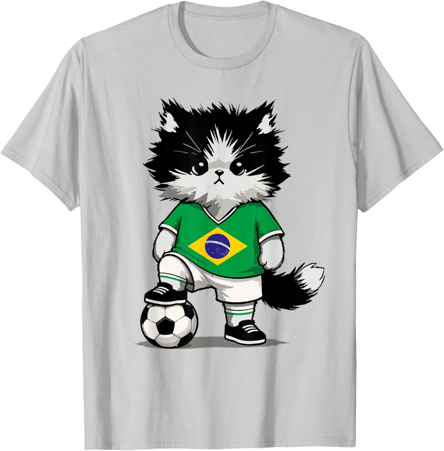 Brasilien Flagge Herren Damen Kinder Brasilien T-Shirt - T-Shirt | Ash