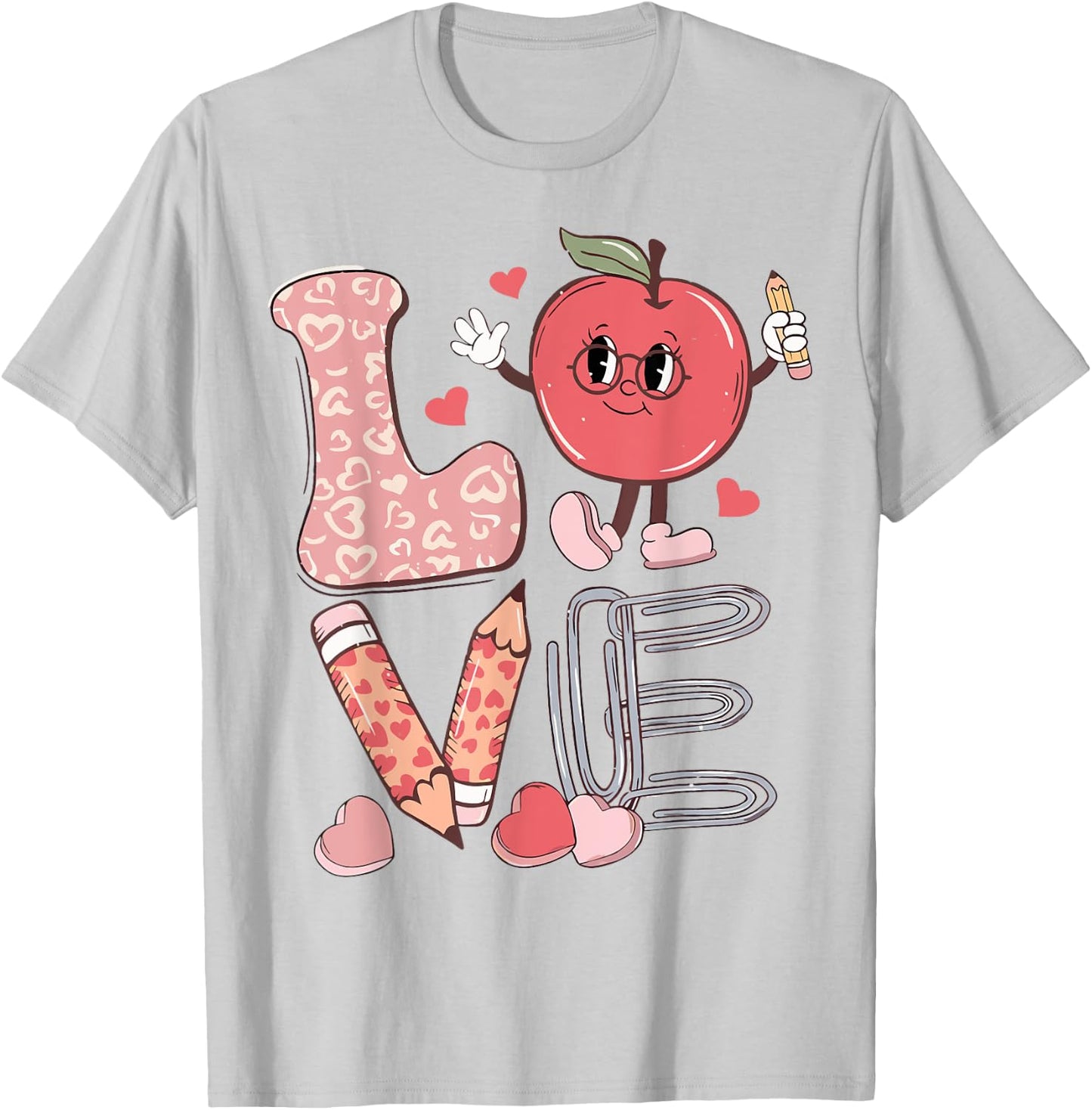 Funny Teacher Valentine's Day Teaching Students T-Shirt - T-Shirt | Ash