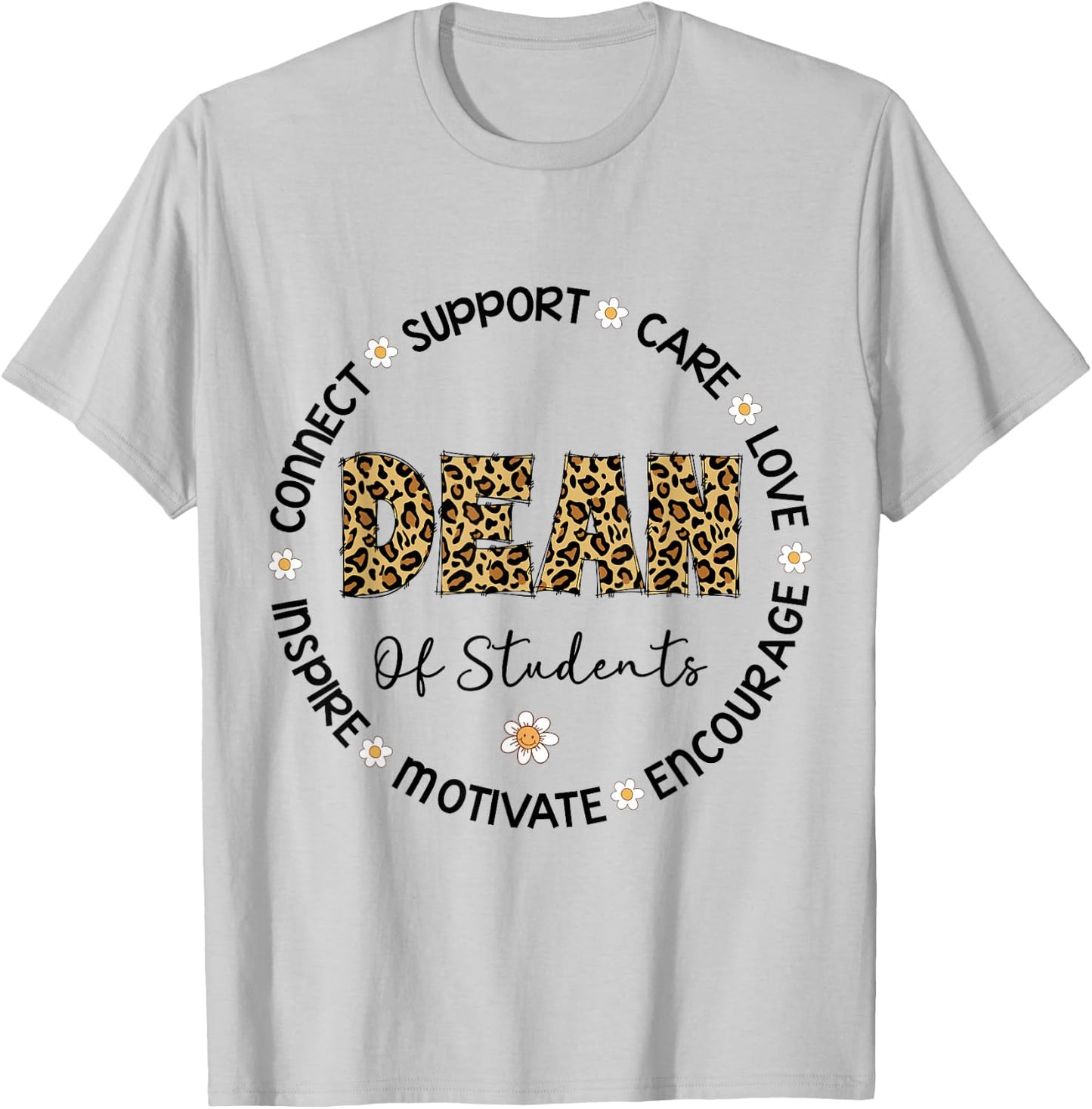 Leopard Dean Of Students Appreciation Week Goes Back To School T-Shirt - T-Shirt | Ash